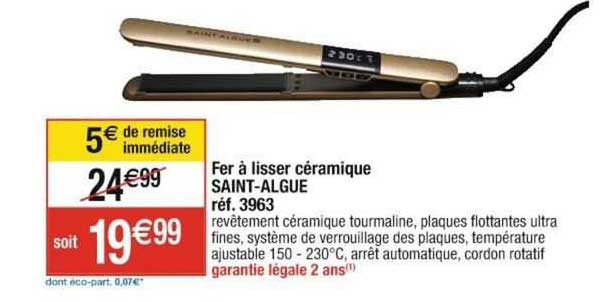 fer à lisser céramique saint-algue