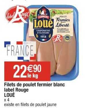 Filets De Poulet Fermier Blanc Label Rouge Loué
