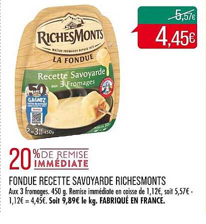 fondue recette savoyarde richesmonts