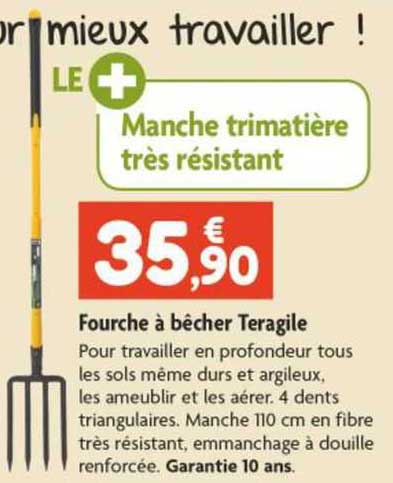 fourche à bêcher teragile