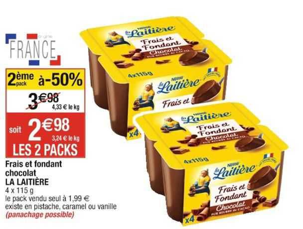 Frais Et Fondant Chocolat La Laitière