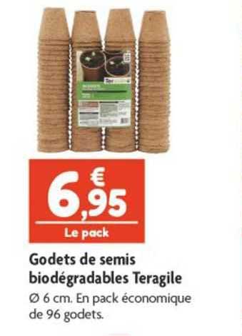 godets de semis biodégradables teragile