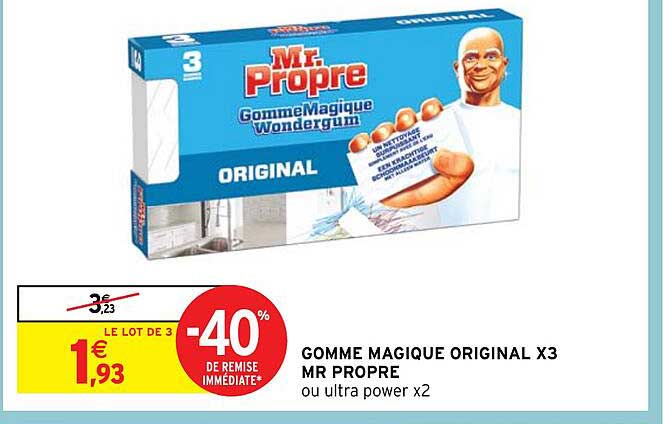 gomme magique original x3 mr propre