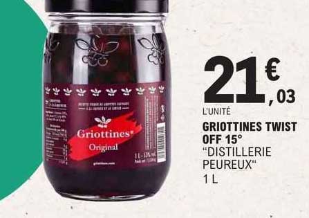 griottines twist off 15° "distillerie peureux"
