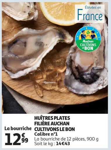 huîtres plates filière auchan cultivons le bon