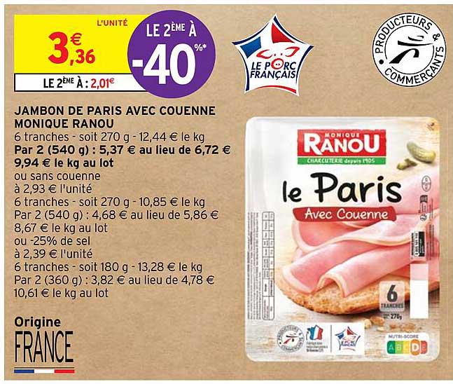 jambon de paris avec couenne monique ranou