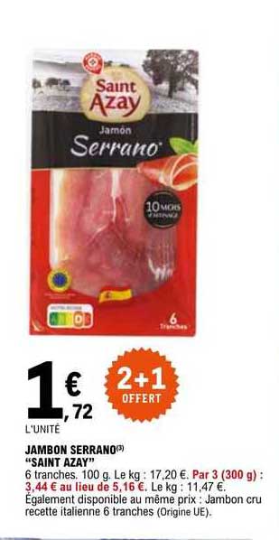 jambon serrano "saint azay"