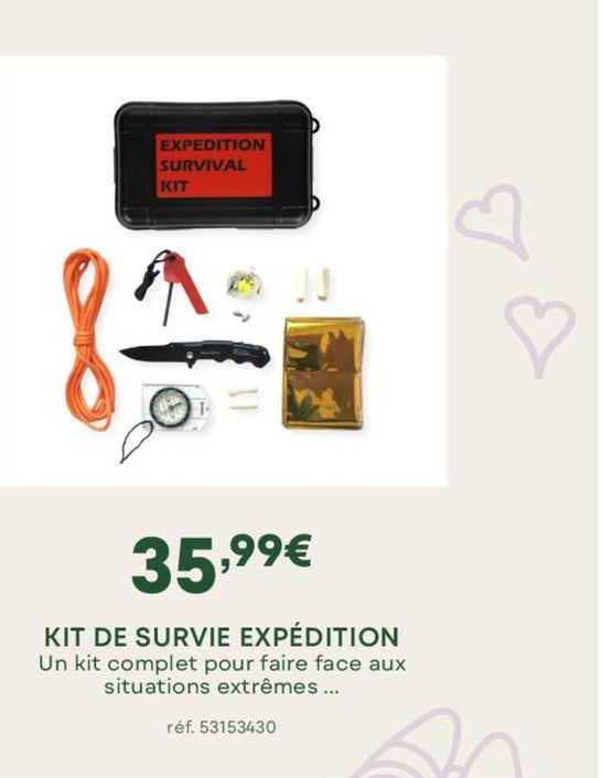 kit de survie expéditioin