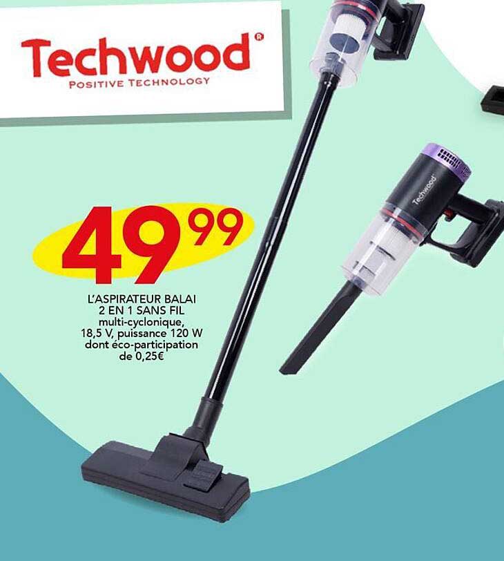 l'aspirateur balai 2 en 1 sans fil