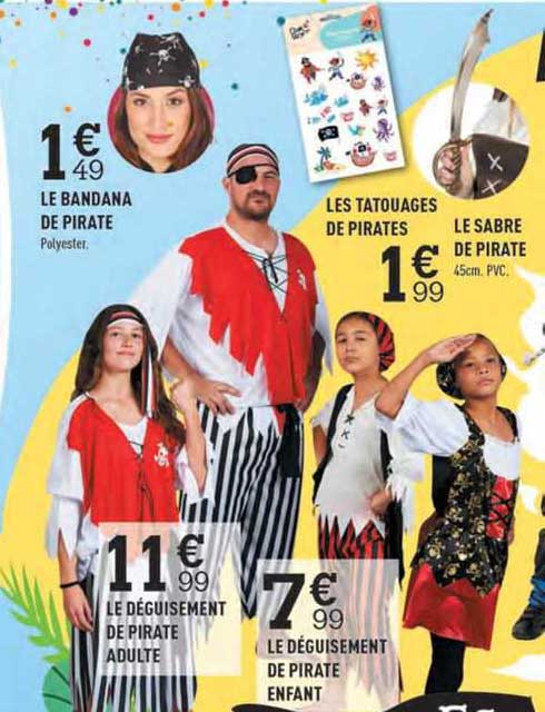 Le Bandana De Pirate, Les Tatouages De Pirates, Le Sabre De Pirate, Le Déguisement De Pirate Adulte, Le Déguisement De Pirate Enfant