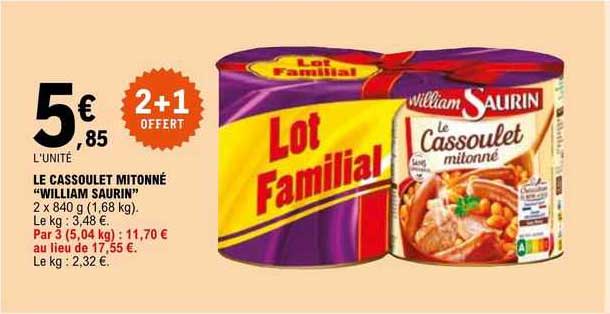 le cassoulet mitonné william saurin