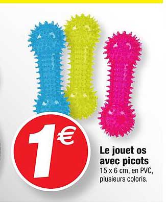 le jouet os avec picots