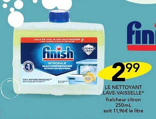 le nettoyant lave-vaisselle finish