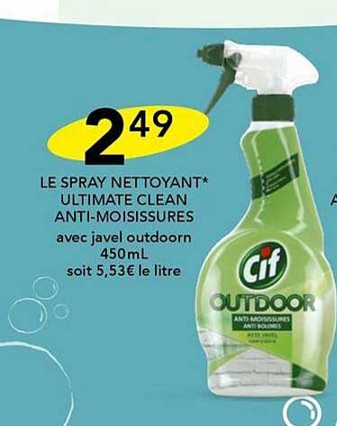 le spray nettoyant ultimate clean anti-moisissures cif