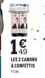 les 2 canons à confettis