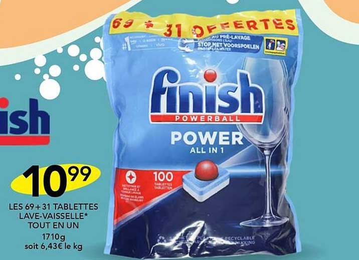 les 69 + 31 tablettes lave-vaisselle tout en un