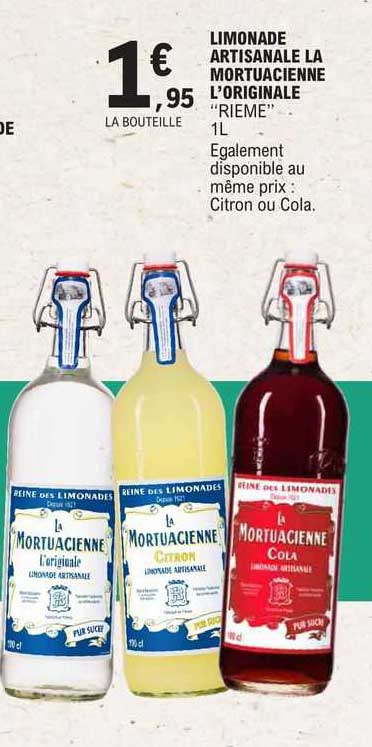 limonade artisanale la mortuacienne l'originale "rieme"