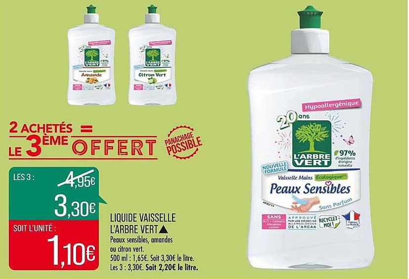 liquide vaisselle l'arbre vert