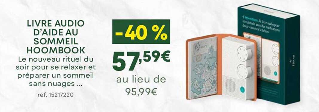 livre audio d'aide au sommeil hoombook