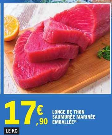 longe de thon saumurée marinée emballée