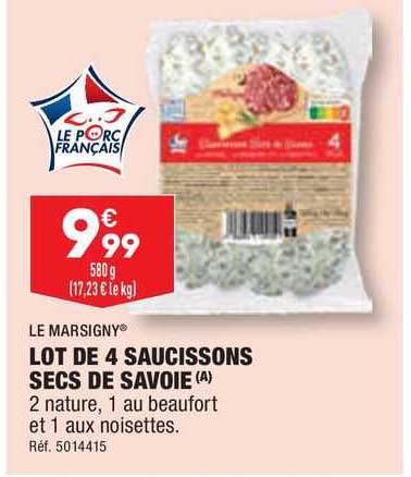 Lot De 4 Saucissons Secs De Savoie Le Marsigny
