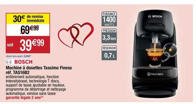 machine à dosettes tassimo finess bosch