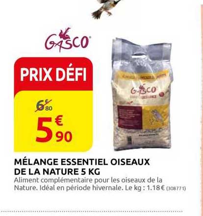 mélange essentiel oiseaux de la nature 5 kg gasco