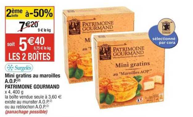 mini gratins au maroilles a.o.p. patrimoine gourmand