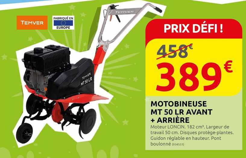 motobineuse mt 50 lr avant + arrière temver