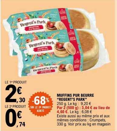 Muffins Pur Beurre Regent's Park
