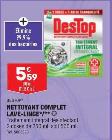 nettoyant complet lave-linge destop