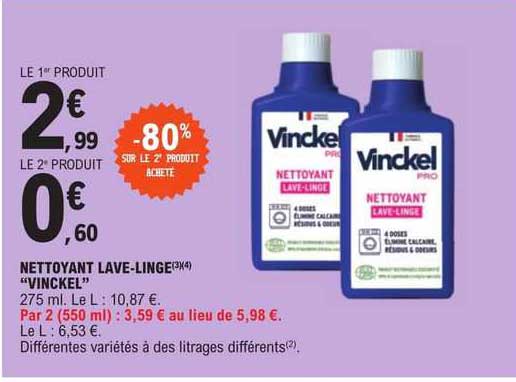 nettoyant lave-linge "vinckel"