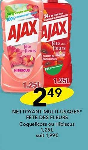 nettoyant multi-usages fête des fleurs ajax