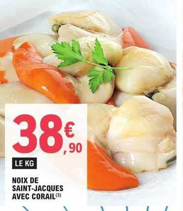 noix de saint-jacques avec corail