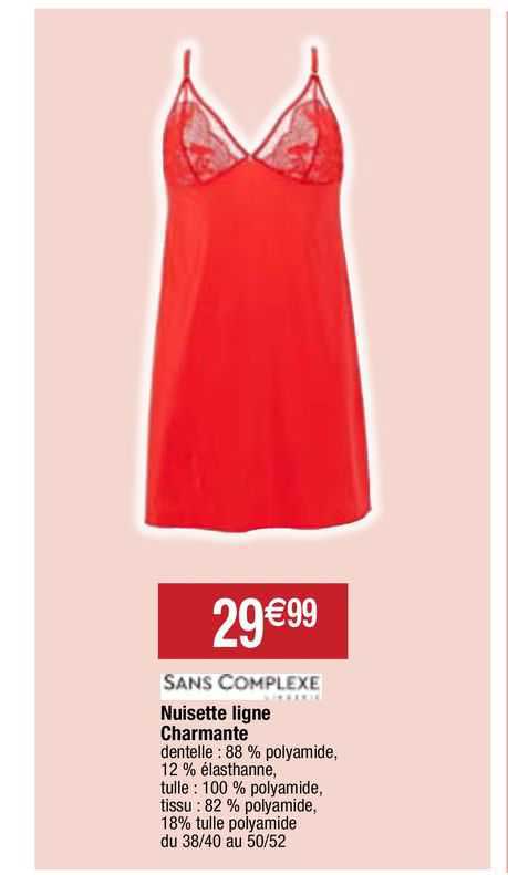 nuisette ligne charmante sans complexe