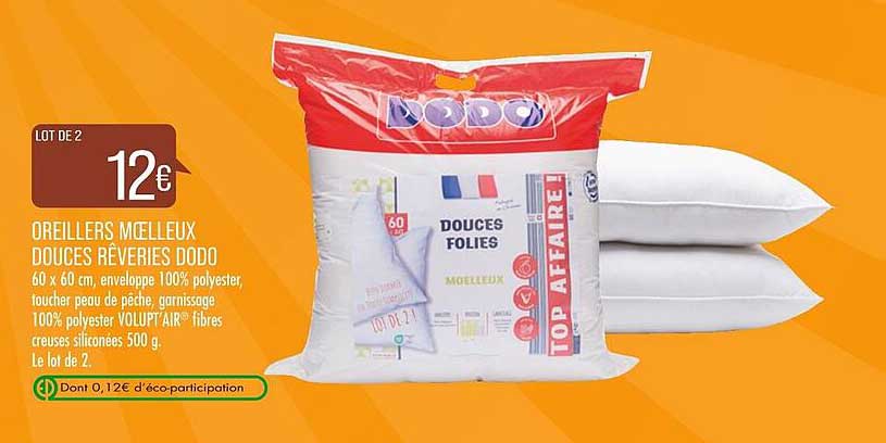 oreillers mœlleux douces réveries dodo