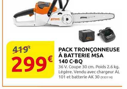 pack tronçonneuse à batterie msa 140 c-bq