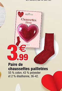 paire de chaussettes pailletées