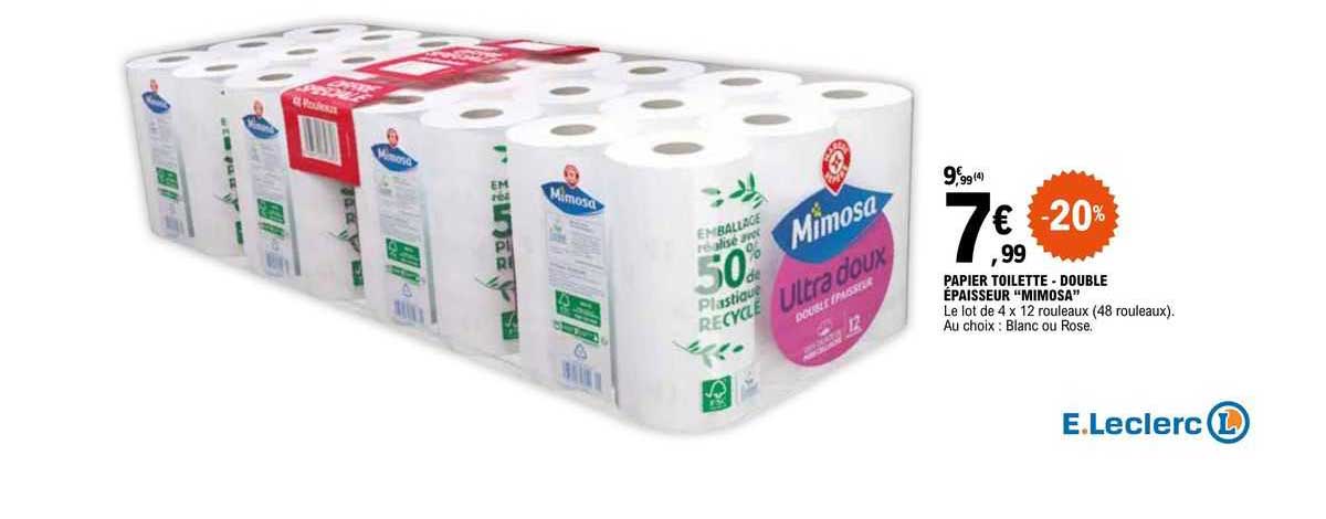 Papier Toilette - Double épaisseur "mimosa"