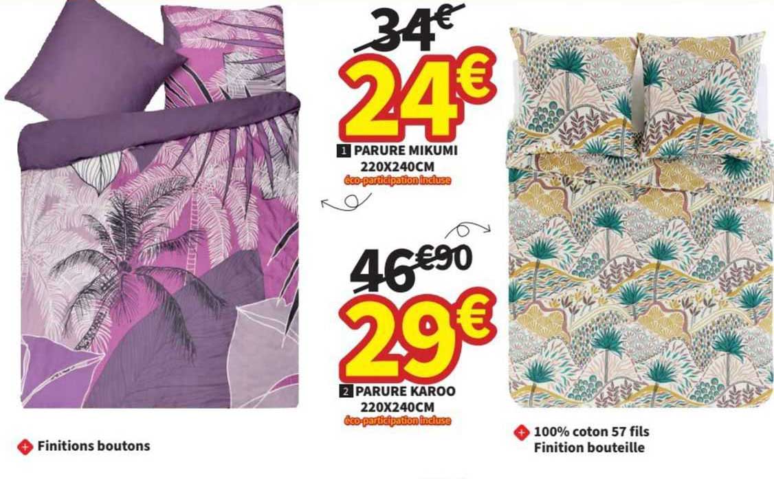 parure mikumi 220x240 cm parure karoo 220x240 cm