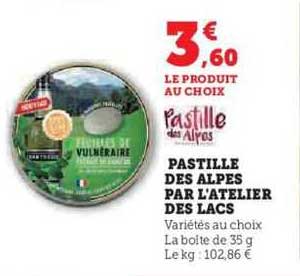 pastille des alpes par l'atelier des lacs