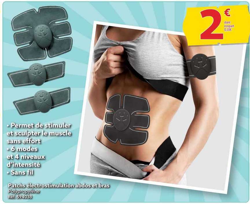patchs électrostimulation abdos et bras