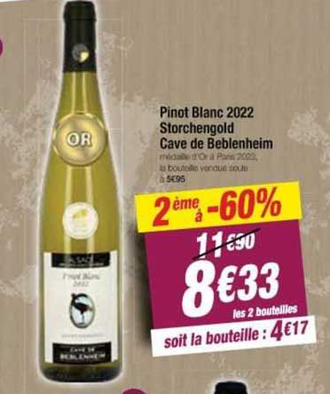 pinot blanc 2022 storchengold cave de beblenheim