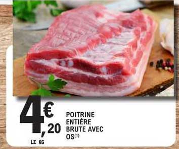 poitrine entière brute avec os