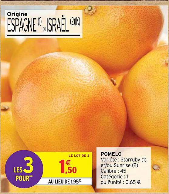 pomelo starruby et/ou sunrise