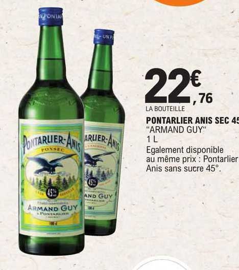 pontarlier anis sec 45 "armand guy"