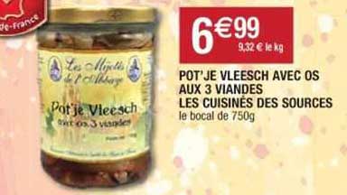 pot'je vleesch avec os aux 3 viandes les cuisinés des sources