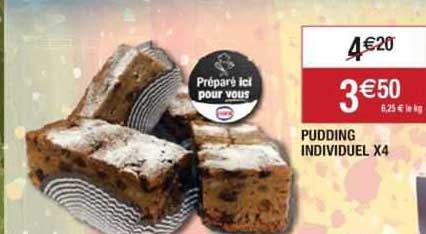 pudding individuel x4