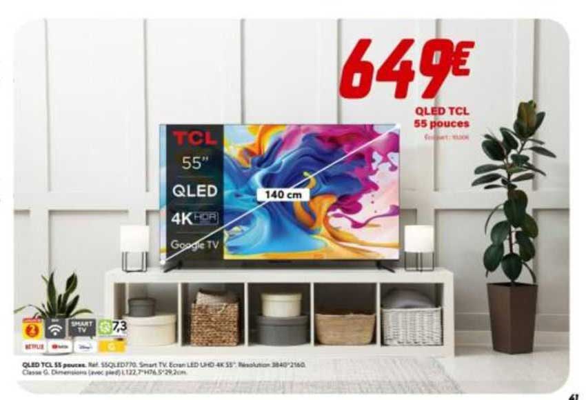qled tcl 55 pouces 140 cm