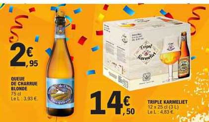 queue de charrue blonde ou triple karmeliet 12x